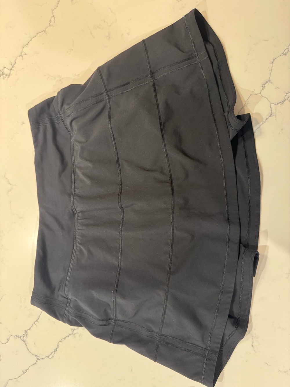 lululemon athletica Black Quilted Panel Athletic Skort